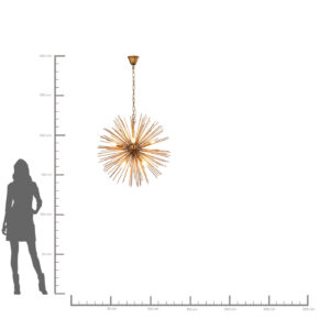 Pendant Lamp Beam Brass 72cm