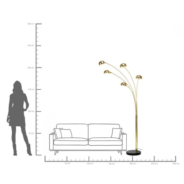Floor lamp Five fingers brass - Image 19