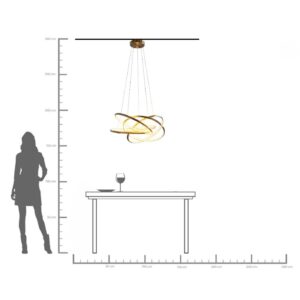 Pendant Lamp Saturn LED Gold Big