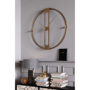 Wall Clock Clip Gold 107cm