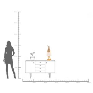 Table Lamp Animal Rabbit Gold/White 68