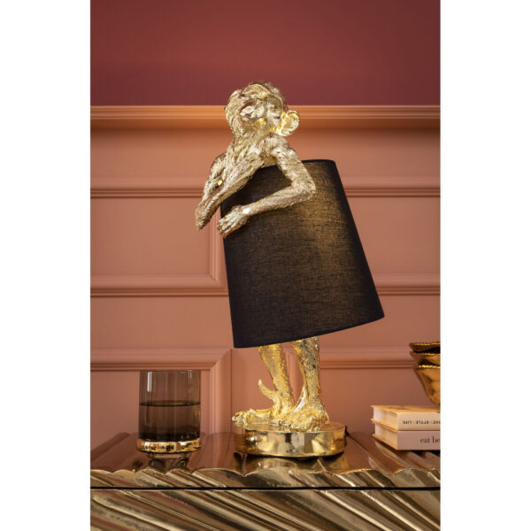 Table Lamp Animal Monkey Gold Black - Image 8