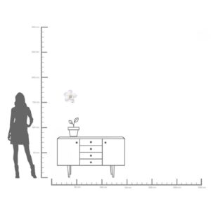 Wall Decoration Orchid White 24x25cm