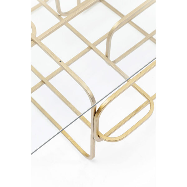 Coffee Table Meander Gold 140x80cm - Image 3