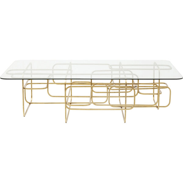 Coffee Table Meander Gold 140x80cm - Image 7