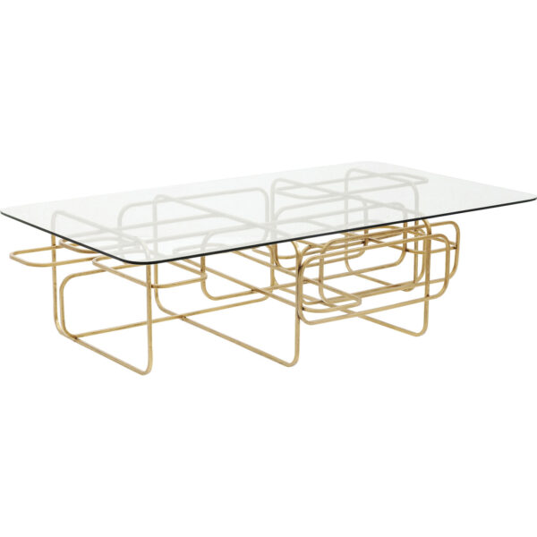 Coffee Table Meander Gold 140x80cm - Image 8