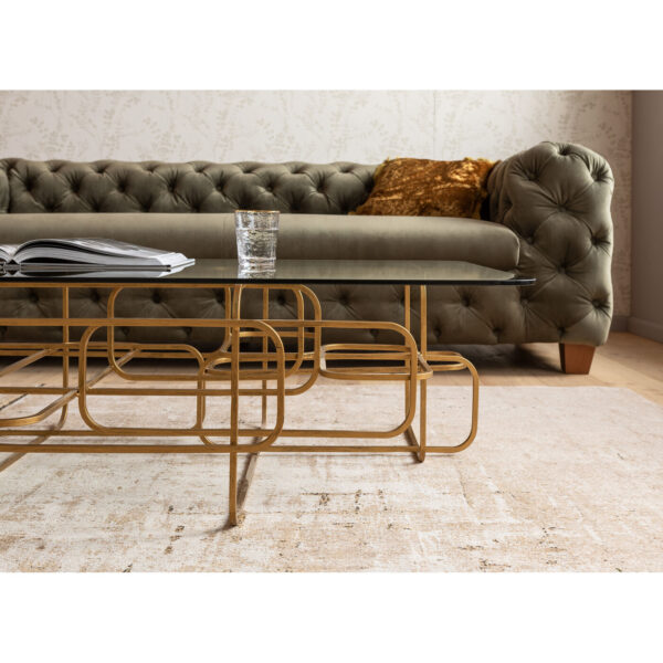 Coffee Table Meander Gold 140x80cm - Image 12