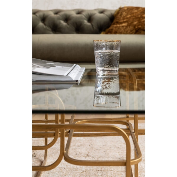 Coffee Table Meander Gold 140x80cm - Image 13