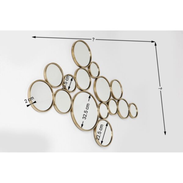 Mirror Bubbles Brass 138x93cm - Image 6