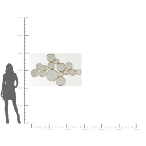 Mirror Bubbles Brass 138x93cm