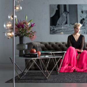 Side Table Cristallo Silver 50x50cm