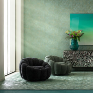 Swivel Armchair Peppo Bloom Melange Green
