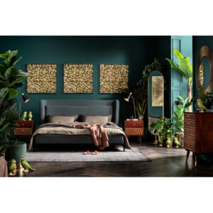 Object Picture Gold Flower 80x80cm