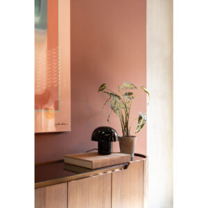 Table Lamp Mushroom Shiny Black 20cm