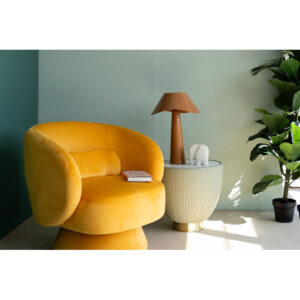 Table Lamp Cloudy Round Orange 49cm