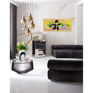Framed Picture Graffiti Money 70x160cm