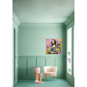 Framed Picture La Viva Woman 100x100cm