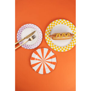 Plate Harlequin Purple 21cm