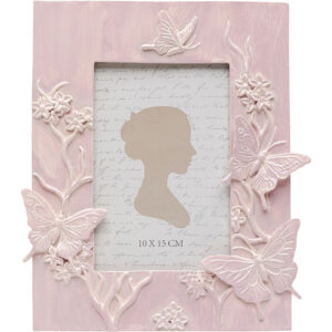 Picture Frame Butterfly Pink 10x15cm