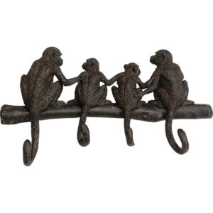 Coat Rack Monkey Family 38cm