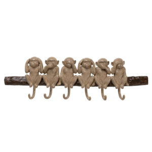 Coat Rack Six Monkeys 59cm