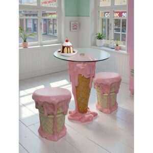 Stool Ice Cream Pink 37cm