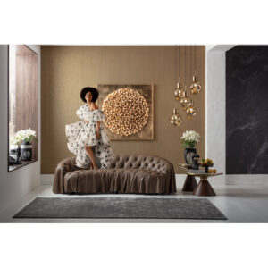 Objet mural Mikado or 120x120cm