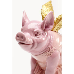 Money Box Flying Pig Pink 15cm