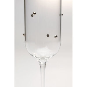 Champagne Glass Glam Dots Silver 25cm