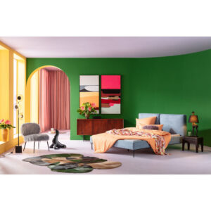 Bed East Side Cord Blue 180x200cm