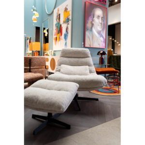 Swivel Armchair + Stool Columbia